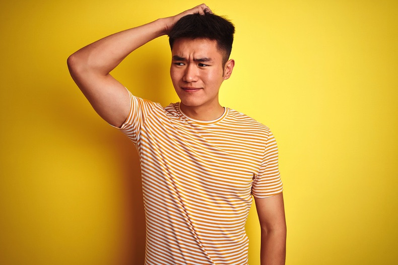 Young man thinking