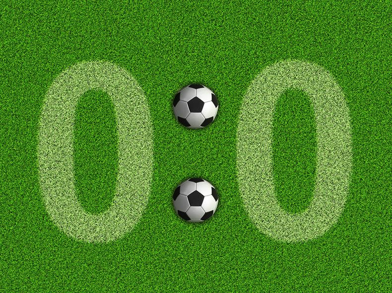 0-0 on football pitch
