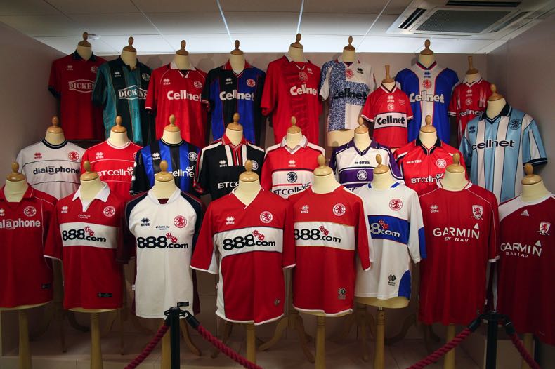 Middlesborough F.C. football shirt sponsors across the years