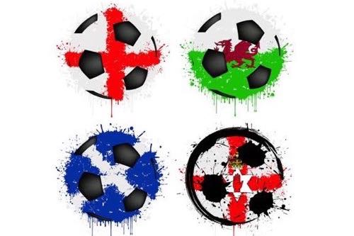 Home nations abstract footballs