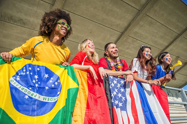 Olympic fans from around the world