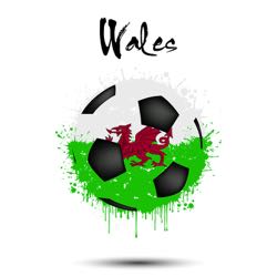Wales abstract football flag