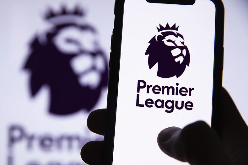 Premier League football on a mobile phone