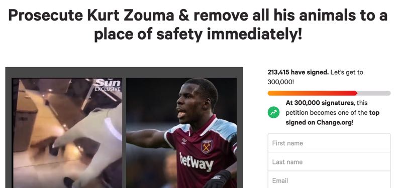Kurt Zouma Change petition