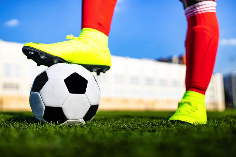 About to kick the ball