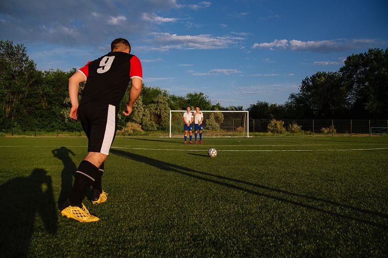 Free kicks in football