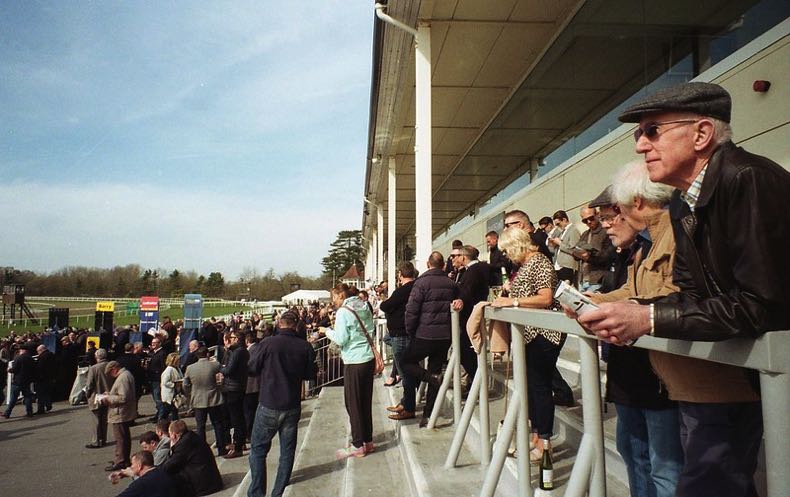 Punter at racecourse